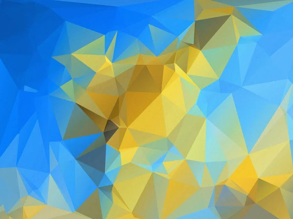 Желто-синий многоугольный фон — стоковое фото