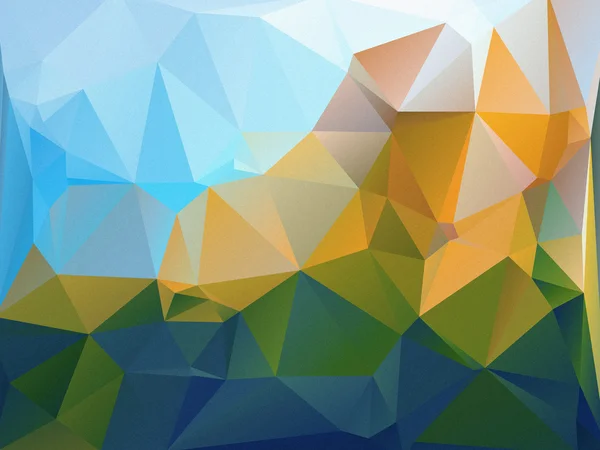 Желто-синий многоугольный фон — стоковое фото
