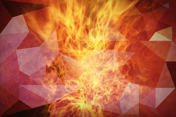 Fire polygonal background — Stock Photo, Image