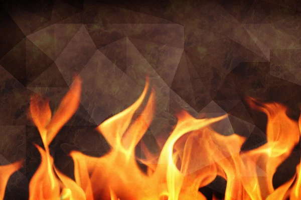 Fire polygonal background — Stock Photo, Image