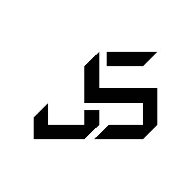 js harfi logo tasarım şablonu vektörü