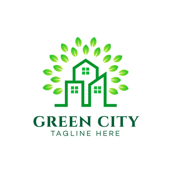 Green City Logo Design Template Vector Royalty Free Stock Illustrations