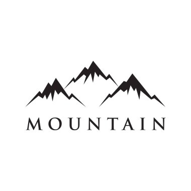 dağ logosu tasarım şablonu vektörü