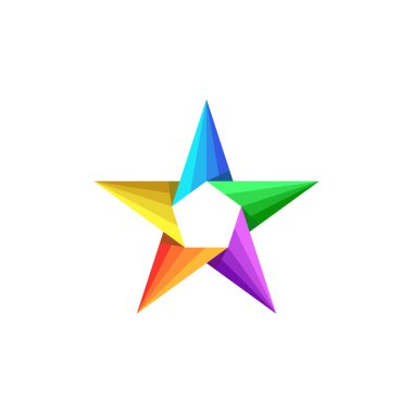 Yıldız logo tasarım şablonu vektörü