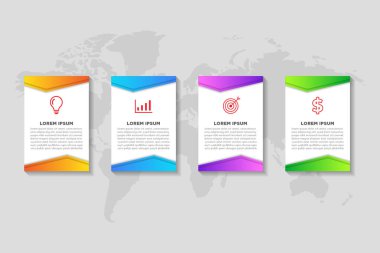 adım iş bilgi şablonu vektörü