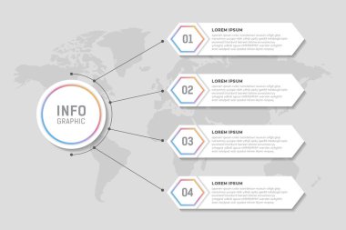adım iş bilgi şablonu vektörü