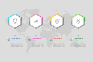 adım iş bilgi şablonu vektörü