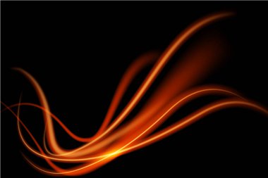 Siyah arkaplan üzerinde ışık eğrisi parlama etkisi, 10 vektör.