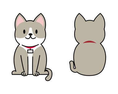  Exortic Short saç cinslerinin komik çizgi filminin vektör çizimi.