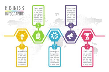 Sunum işi bilgisel tasarım vektörü ve pazarlama simgeleri web tasarımı, iş akışı düzeni, yıllık rapor diyagramı için kullanılabilir. 10 vektör.