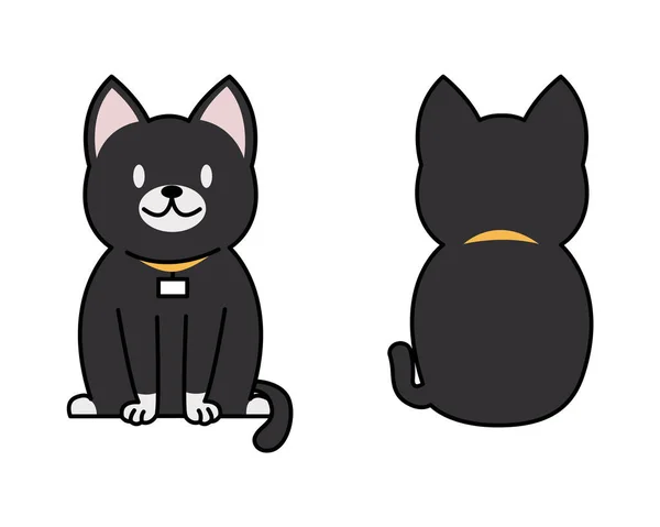 Ilustração Vetorial Desenhos Animados Engraçados Conjunto Raças Gato Preto —  Vetores de Stock