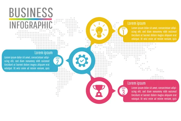 Prezentacja Biznesu Infografika Wektor Projektowania Ikony Marketingowe Mogą Być Wykorzystywane — Wektor stockowy