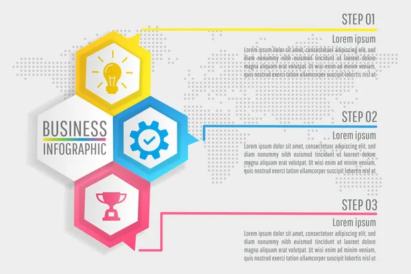 Präsentationsvorlage Geschäftsinfografik — Stockvektor