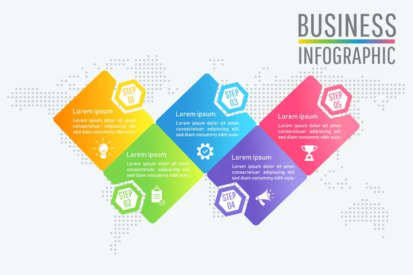 Modèle Présentation Infographie Entreprise — Image vectorielle