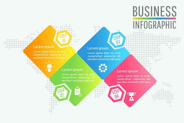 Modèle Présentation Infographie Entreprise — Image vectorielle