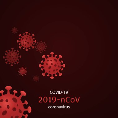 Yeni Coronavirus (2019-nKoV). Virüs salgınına karşı korunma ve koronavirüs kavramlarını durdurmak için tasarlanmış bir tasarım..
