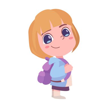 Çizgi film yapımcısı tatlı kız okula gidiyor..