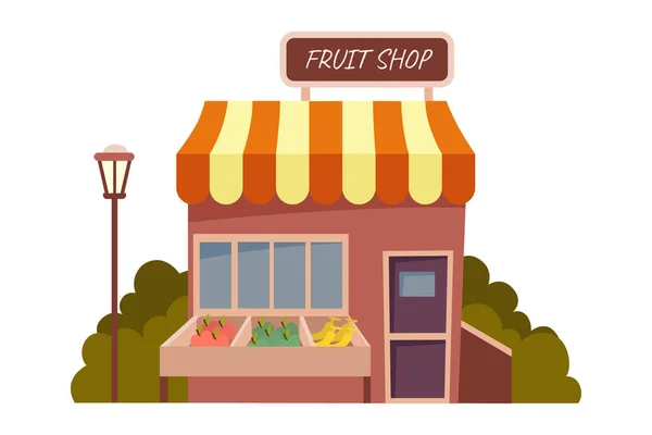 Ilustração Vetorial Fruit Shop — Vetor de Stock