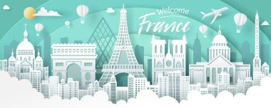 Fransa 'nın dönüm noktası, seyahat ve turizm konsepti.