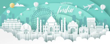 İtalya 'nın tarihi, seyahat ve turizm konseptinin kağıt kesimi.