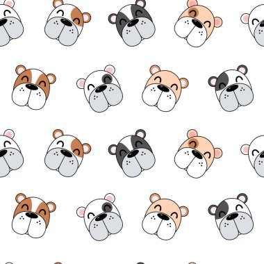 Şirin köpek desenleri, farklı köpekler, dikişsiz duvar kağıtları..