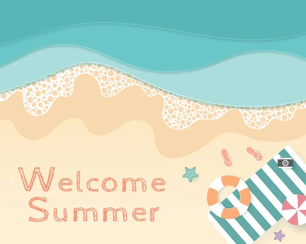 Vektor Des Sommers Poster Banner Sommerreise — Stockvektor