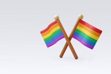 3d Vector LGBT flags, Pride LGBTQ, Pride day concept. Eps 10 Vector.