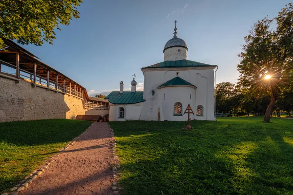 View Nicholas Nikolsky Cathedral Territory Izborsk Fortress Xiv Xvii Centuries — Stock Photo, Image