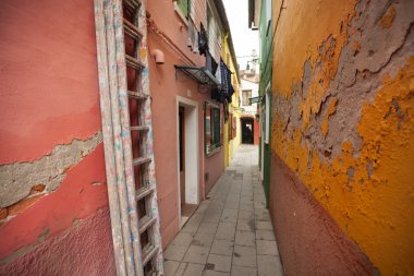 Burano adanın Venedik görüntülemek