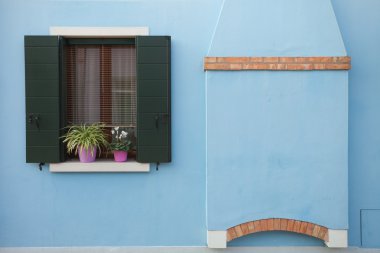 Burano Adası, Venedik geleneksel bir evde detay