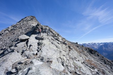 Uzun normal şekilde Ahrntal içinde Grosser Moosstock için tırmanma