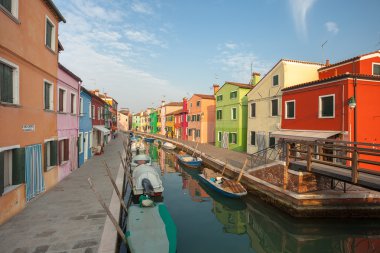 Burano adanın Venedik görüntülemek