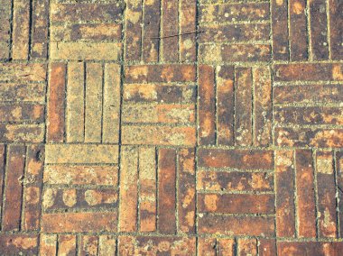 Venedik, İtalya (vintage etkisi Burano Adası kaldırım yüzeyden detay)