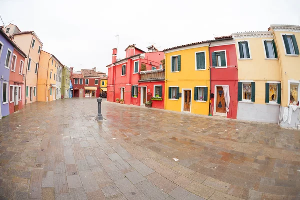 Geniş görünümünden Burano Adası, Venedik — Stok fotoğraf