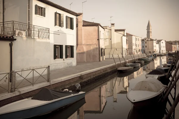 Vintage-Blick von der Insel Burano, Venedig — Stockfoto