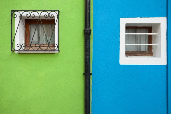 Detail aus einem traditionellen Haus auf der Insel Burano, Venedig — Stockfoto