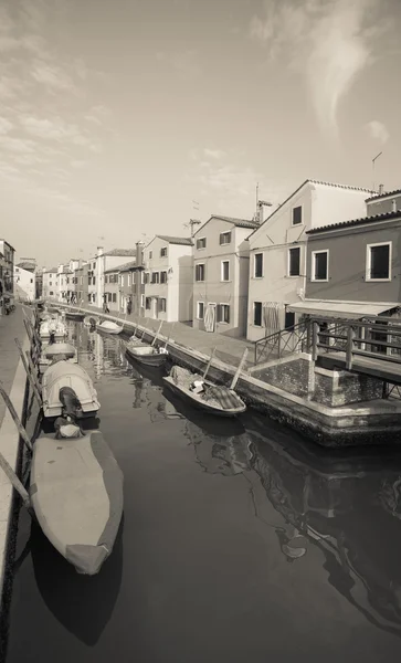 Vue depuis l'île de Burano, Venise (effet vintage ) — Photo