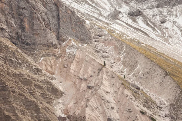 Glissement Terrain Récent Dans Mur Dolomites Italie — Photo