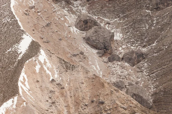 Glissement Terrain Récent Dans Mur Dolomites Italie — Photo