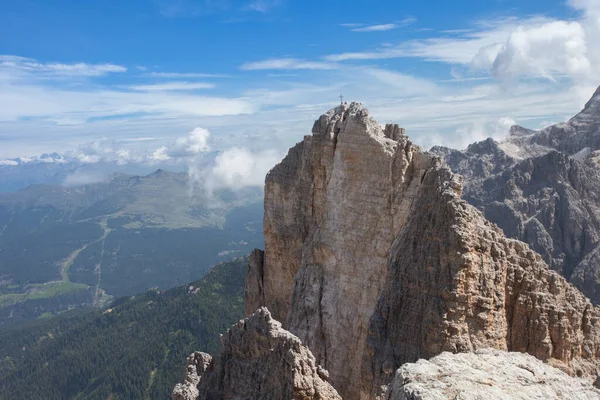 Paesaggi Dalla Cima Del Monte Croda Fiscalina Nelle Dolomiti — Foto Stock