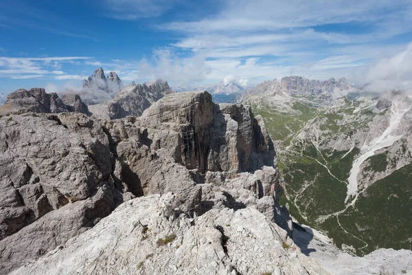 Paesaggi Dalla Cima Del Monte Croda Fiscalina Nelle Dolomiti — Foto Stock