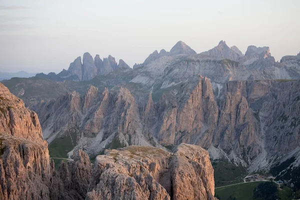 Dolomity pohled ze skupiny sella - Itálie — Stock fotografie