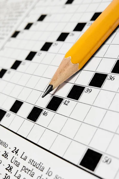 Focus on crosswords — Stock Photo, Image