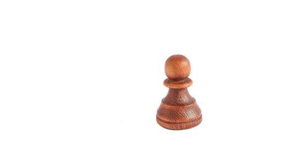 Пешка из черного набора (шахматы ) — стоковое фото