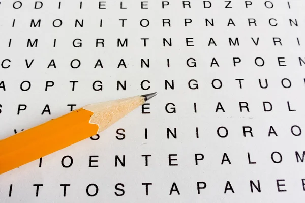 Focus on crossword — Stock Photo, Image