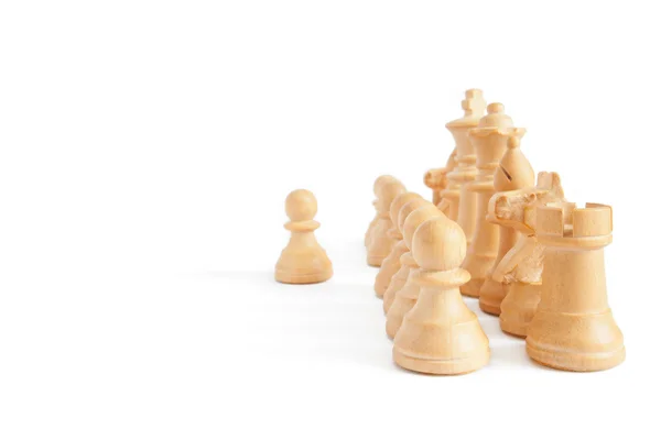 Chess strategy points of view (main focus on rook and pawn) — Stock Photo, Image