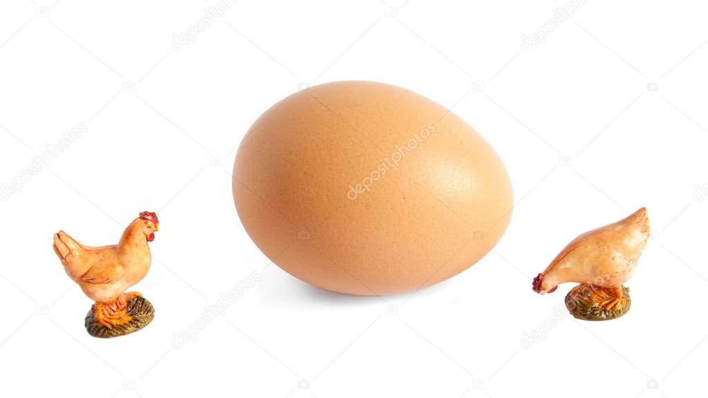 two hens and an egg