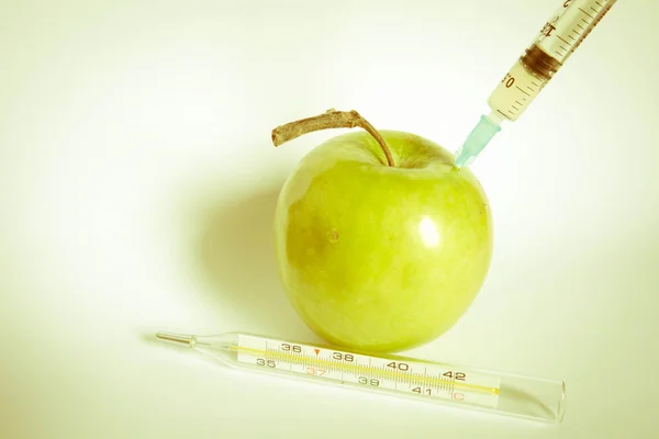 Zöld alma és egészség — Stock Fotó
