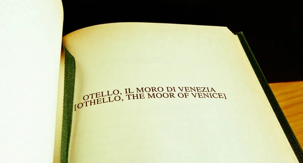 William Shakespeare literature: Othello, the moor of Venice — Stock Photo, Image