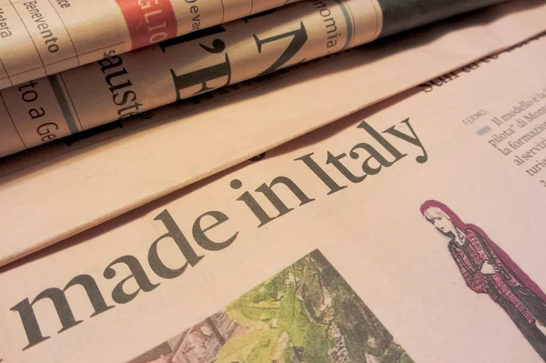 "made in Italy" by an Italian financial newspaper — Stock Photo, Image